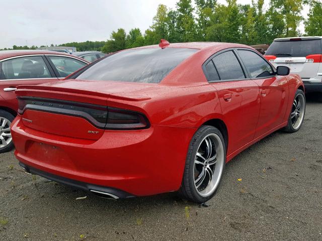 2C3CDXHG9FH768659 - 2015 DODGE CHARGER SX RED photo 4