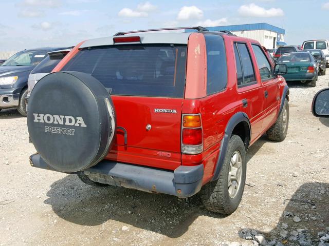 4S6CM58V7T4417100 - 1996 HONDA PASSPORT E RED photo 4