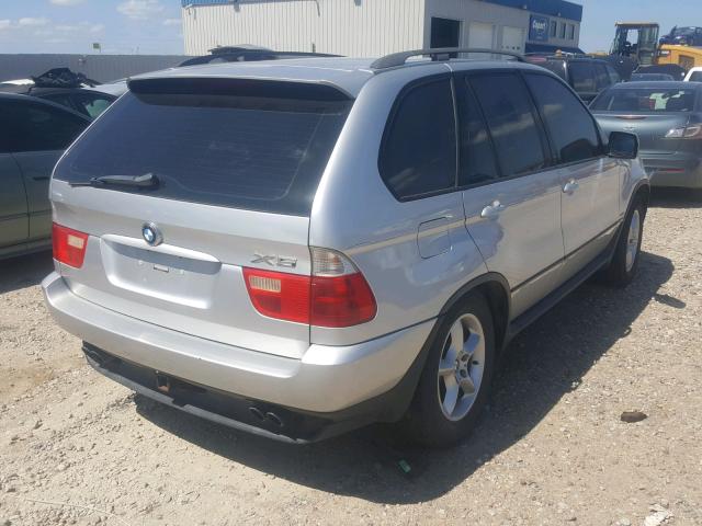 WBAFB33501LH23974 - 2001 BMW X5 4.4I SILVER photo 4