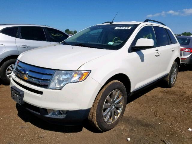 2FMDK4JC9ABA08136 - 2010 FORD EDGE SEL WHITE photo 2