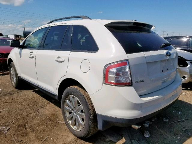 2FMDK4JC9ABA08136 - 2010 FORD EDGE SEL WHITE photo 3