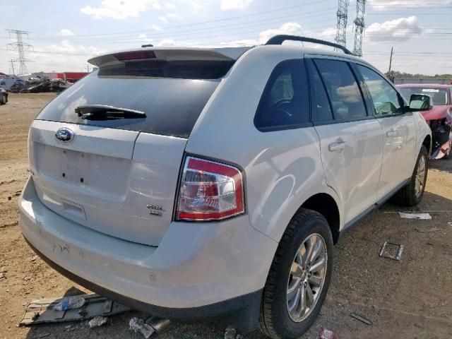 2FMDK4JC9ABA08136 - 2010 FORD EDGE SEL WHITE photo 4