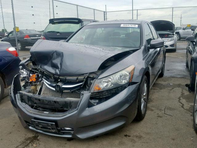 1HGCP2F86BA083692 - 2011 HONDA ACCORD EXL GRAY photo 2