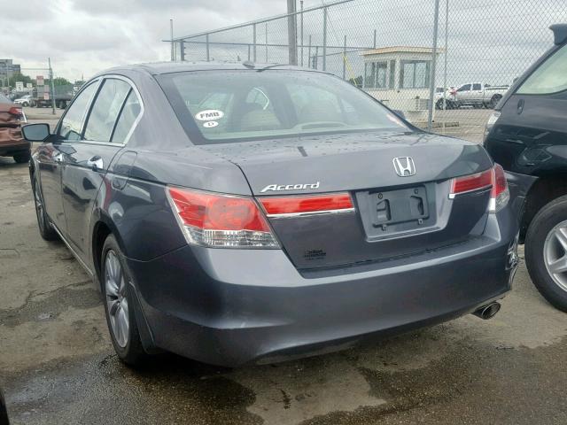 1HGCP2F86BA083692 - 2011 HONDA ACCORD EXL GRAY photo 3