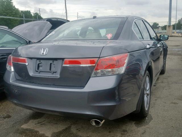 1HGCP2F86BA083692 - 2011 HONDA ACCORD EXL GRAY photo 4