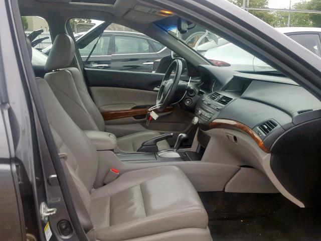 1HGCP2F86BA083692 - 2011 HONDA ACCORD EXL GRAY photo 5