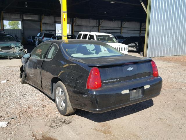 2G1WJ15K669176856 - 2006 CHEVROLET MONTE CARL BLACK photo 3