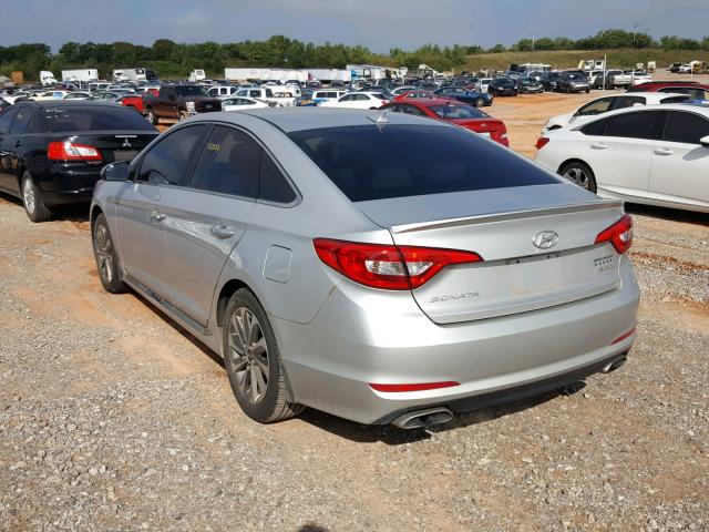 5NPE34AF9FH029967 - 2015 HYUNDAI SONATA SPO GRAY photo 3