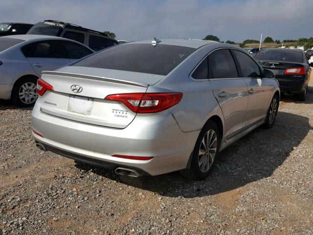 5NPE34AF9FH029967 - 2015 HYUNDAI SONATA SPO GRAY photo 4