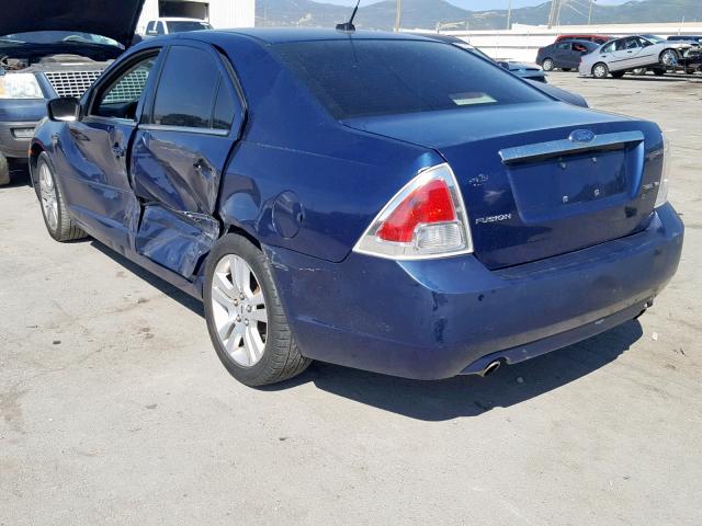 3FAHP08167R155499 - 2007 FORD FUSION SEL BLUE photo 3