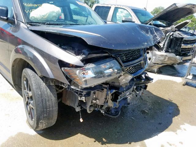 3C4PDDEG2HT685424 - 2017 DODGE JOURNEY GT GRAY photo 9