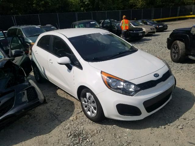 KNADM5A3XD6297094 - 2013 KIA RIO LX WHITE photo 1