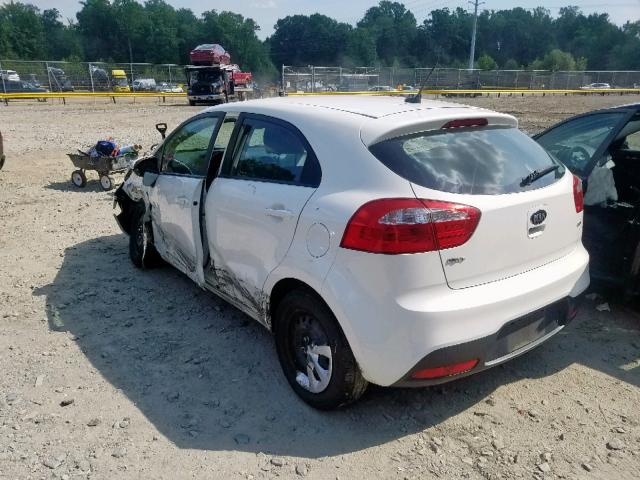 KNADM5A3XD6297094 - 2013 KIA RIO LX WHITE photo 3