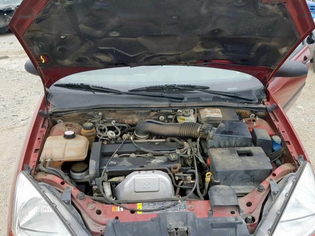 3FAFP31331R151616 - 2001 FORD FOCUS ZX3 RED photo 7