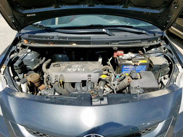 JTDBT923381217074 - 2008 TOYOTA YARIS GRAY photo 7