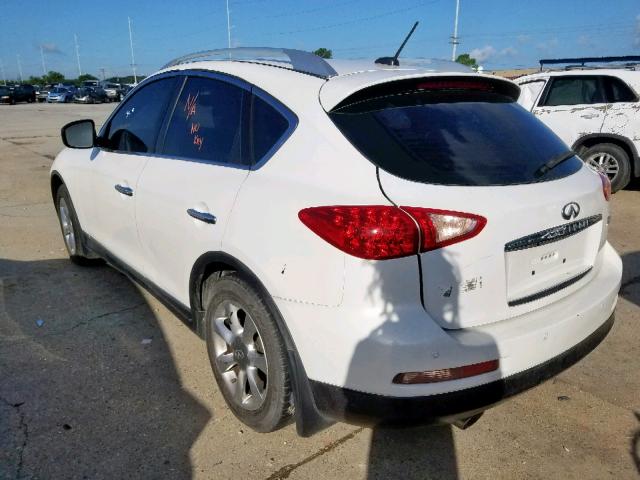 JNKAJ09E48M305973 - 2008 INFINITI EX35 BASE WHITE photo 3