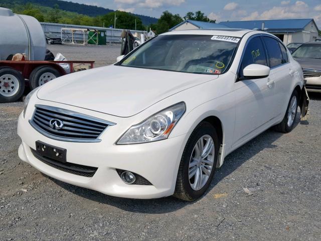 JN1CV6ARXCM972770 - 2012 INFINITI G37 WHITE photo 2