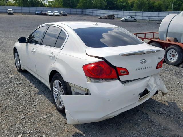 JN1CV6ARXCM972770 - 2012 INFINITI G37 WHITE photo 3