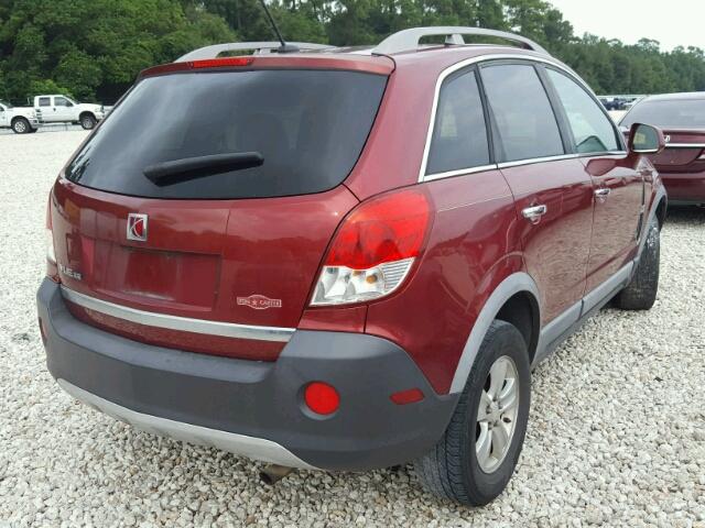 3GSCL33P68S725352 - 2008 SATURN VUE XE BURGUNDY photo 4