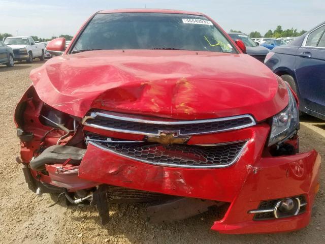 1G1PG5SB7E7399468 - 2014 CHEVROLET CRUZE LTZ RED photo 9