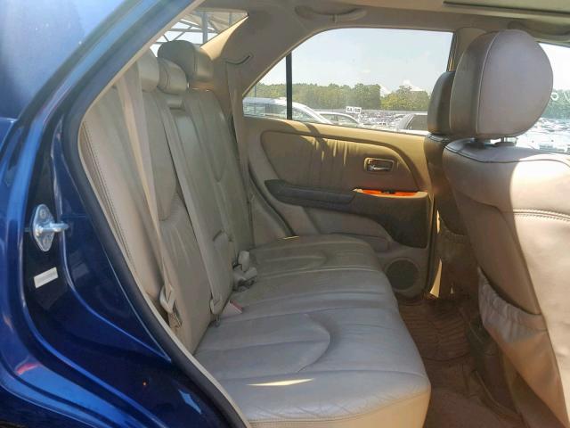 JTJHF10U920285341 - 2002 LEXUS RX 300 BLUE photo 6