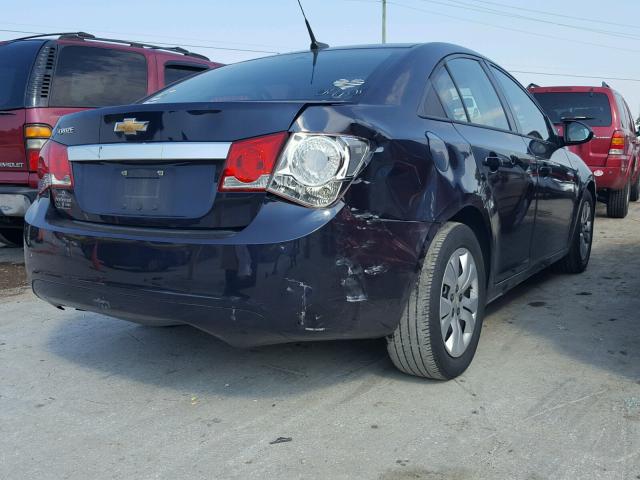 1G1PA5SH2E7487995 - 2014 CHEVROLET CRUZE LS BLUE photo 4