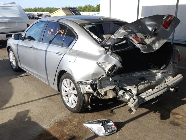 1HGCR2F89EA149960 - 2014 HONDA ACCORD EXL SILVER photo 3