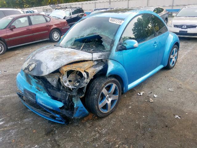 3VWGK31C84M419765 - 2004 VOLKSWAGEN NEW BEETLE ლურჯი ფოტო 2