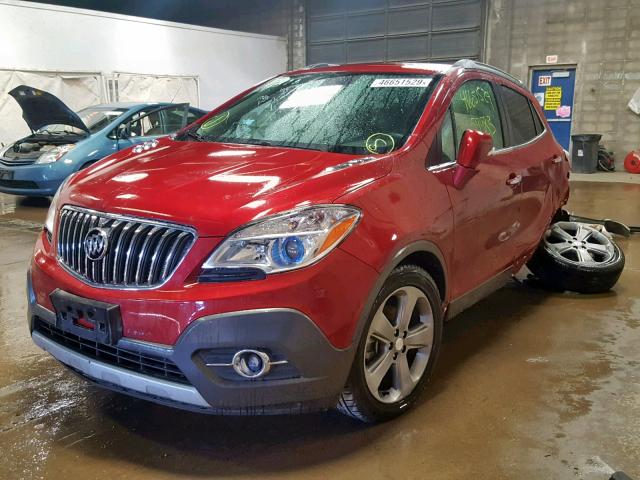 KL4CJBSB7EB737500 - 2014 BUICK ENCORE CON RED photo 2