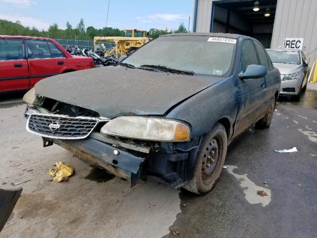 3N1CB51D82L688165 - 2002 NISSAN SENTRA XE BLUE photo 2