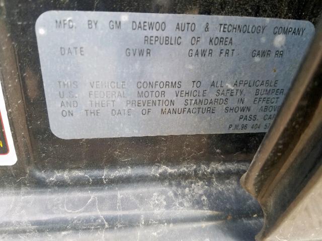 KL1TD62625B478929 - 2005 CHEVROLET AVEO BASE Qara foto 10