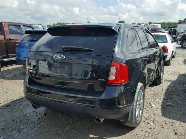 2FMDK3JC2DBE33129 - 2013 FORD EDGE SEL BLACK photo 4