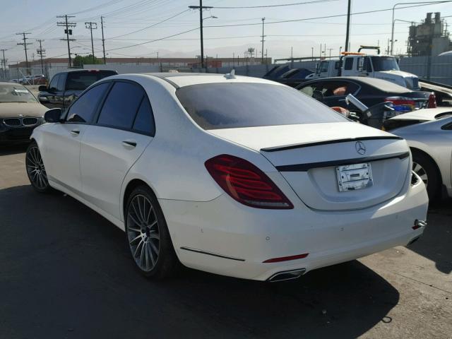 WDDUG8CB8FA107590 - 2015 MERCEDES-BENZ S 550 WHITE photo 3