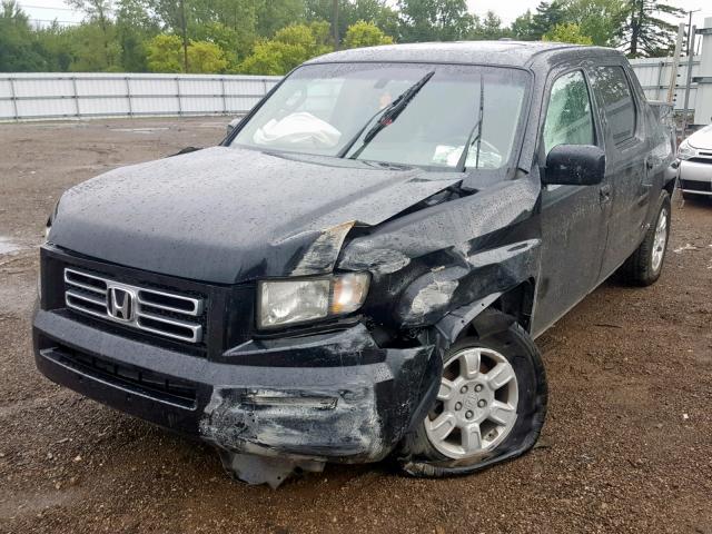 2HJYK16586H535292 - 2006 HONDA RIDGELINE BLACK photo 2