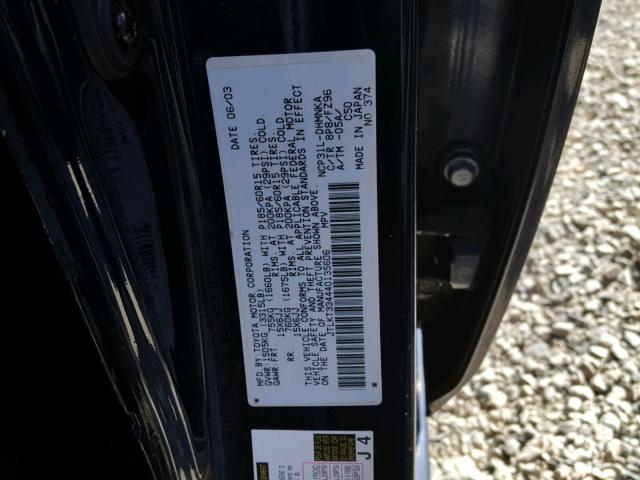 JTLKT334440135606 - 2004 TOYOTA SCION XB Көк фото 10