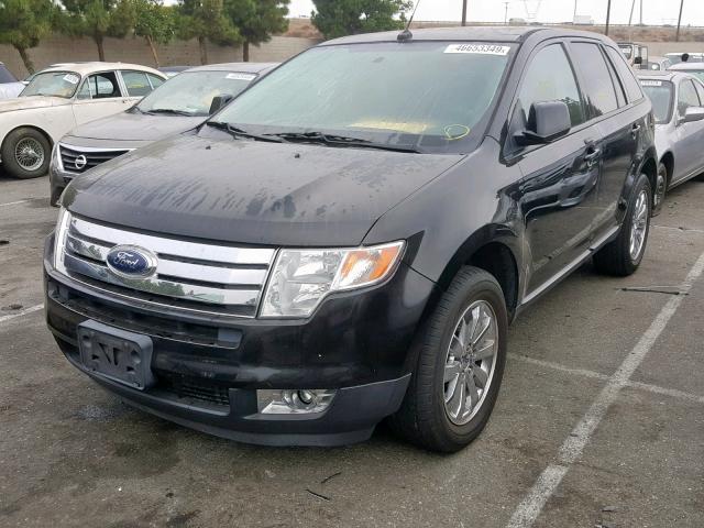 2FMDK3JC1ABB35764 - 2010 FORD EDGE SEL BLACK photo 2