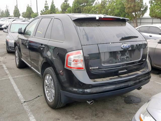 2FMDK3JC1ABB35764 - 2010 FORD EDGE SEL BLACK photo 3