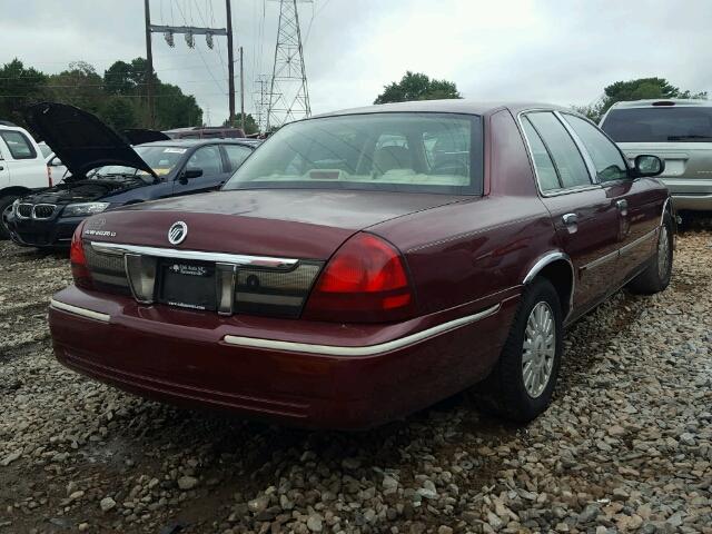 2MEFM75V47X640654 - 2007 MERCURY GRAND MARQ BURGUNDY photo 4