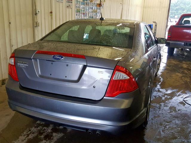 3FAHP0HA0CR177167 - 2012 FORD FUSION SE GRAY photo 4