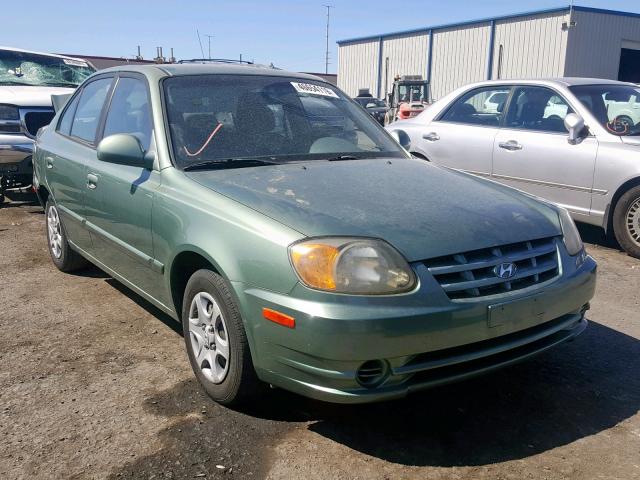 KMHCG45C65U613870 - 2005 HYUNDAI ACCENT GL GREEN photo 1