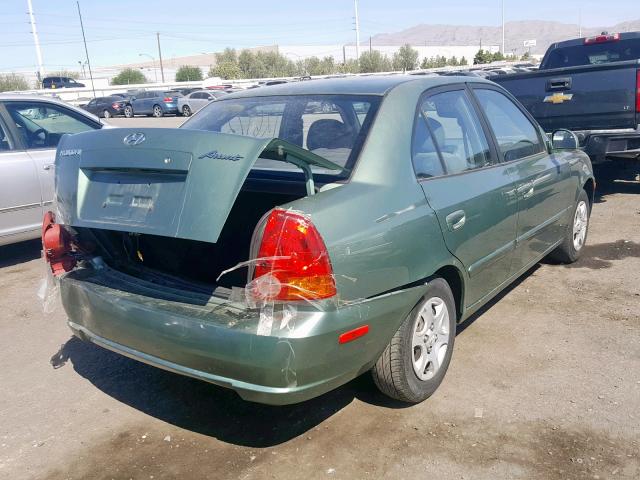 KMHCG45C65U613870 - 2005 HYUNDAI ACCENT GL GREEN photo 4