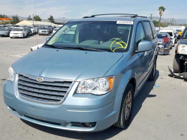 2A8HR54P78R668286 - 2008 CHRYSLER TOWN & COU TEAL photo 2