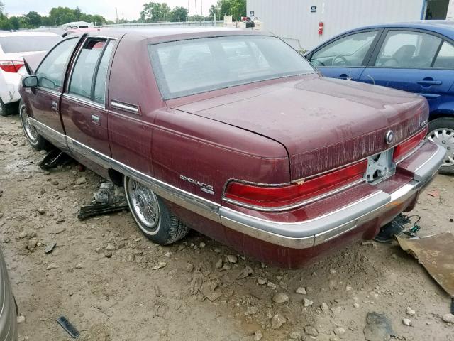 1G4BT5372NR404244 - 1992 BUICK ROADMASTER BURGUNDY photo 3