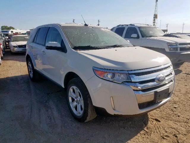 2FMDK4JC6DBC34252 - 2013 FORD EDGE SEL WHITE photo 1