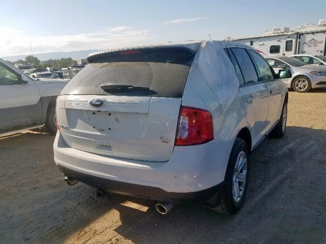 2FMDK4JC6DBC34252 - 2013 FORD EDGE SEL WHITE photo 4