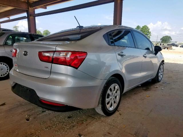 KNADM4A33H6046546 - 2017 KIA RIO LX SILVER photo 4