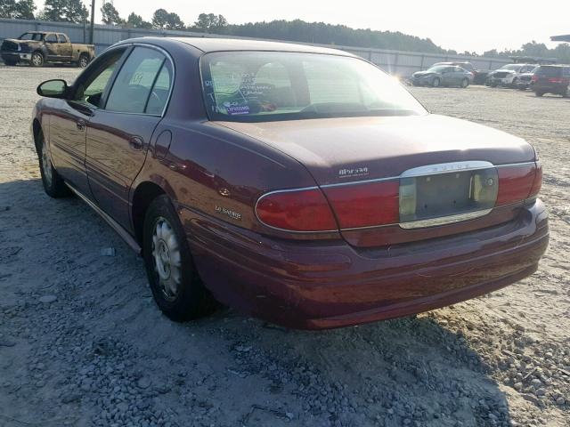 1G4HP54K024211441 - 2002 BUICK LESABRE CU BURGUNDY photo 3