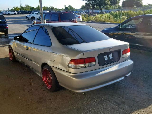 1HGEJ6229YL024474 - 2000 HONDA CIVIC DX SILVER photo 3