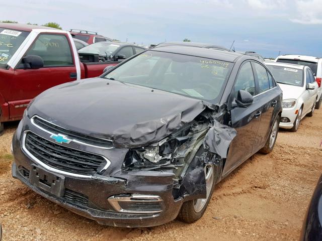 1G1PC5SB1F7141184 - 2015 CHEVROLET CRUZE LT GRAY photo 2