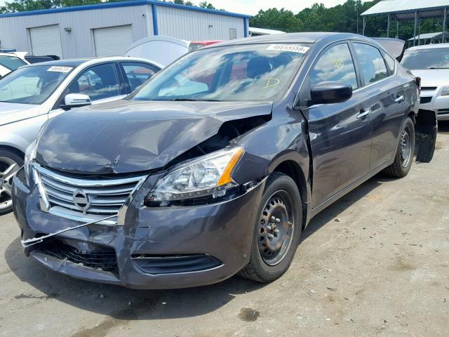 3N1AB7AP6DL795246 - 2013 NISSAN SENTRA S GRAY photo 2